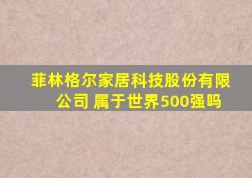 菲林格尔家居科技股份有限公司 属于世界500强吗